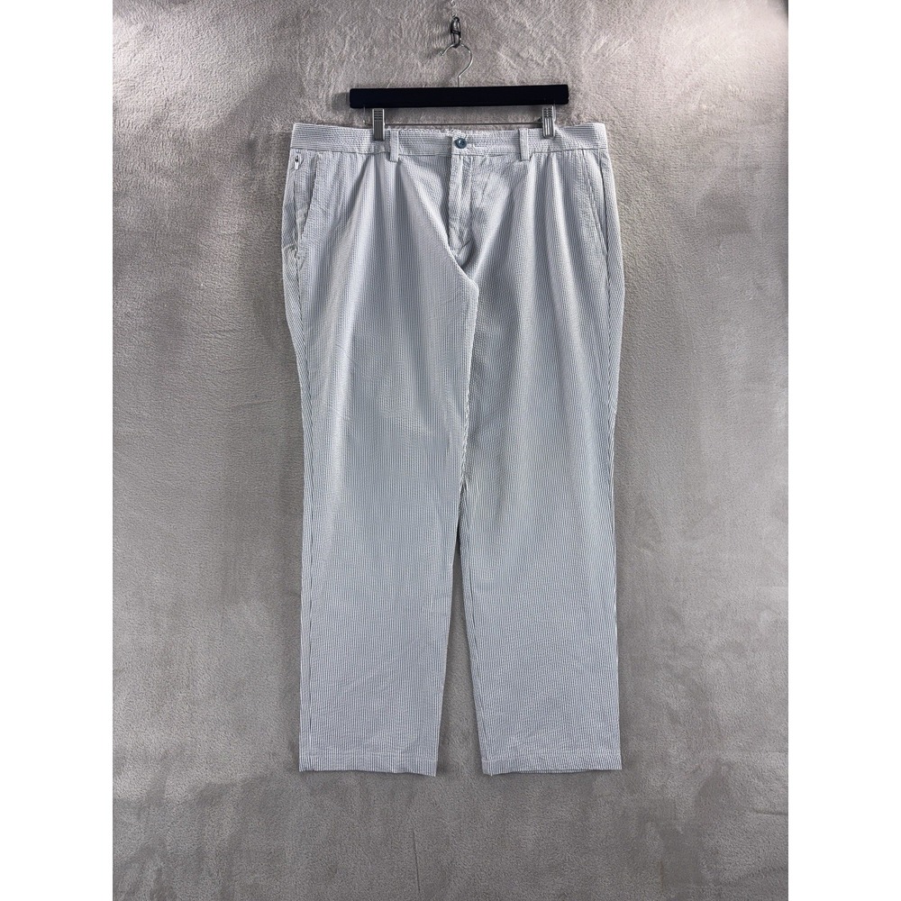 Vineyard Vines On The Go OTG Pants Mens Size 38x30 White Stripe Seersucker Golf
